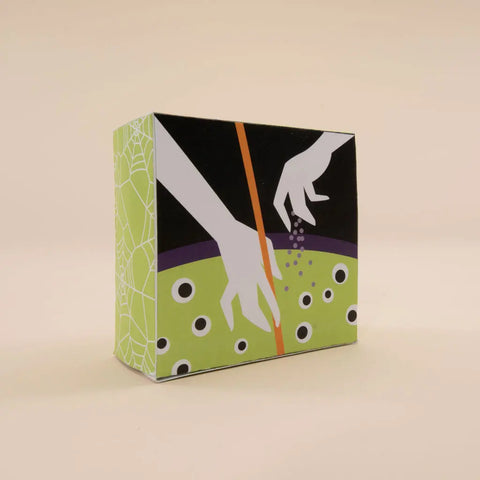 Halloween Themed Wooden Building Blocks For Kids – 1.75 Inch Cubes – Boo!, Witches' Brew | Made In USA Uncle Goose  Decor