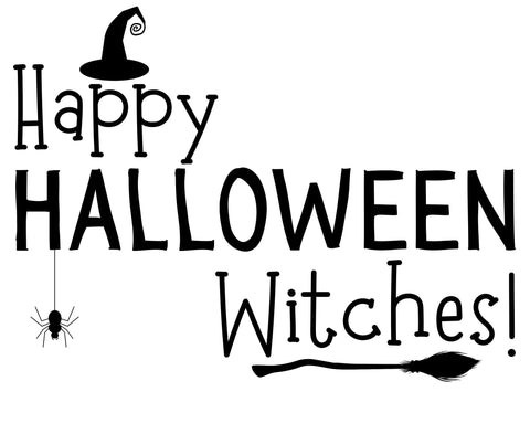 Halloween Vinyl Wall Decal – Spooky Cats Bats Ghosts | Made in USA Chatelet Manufacturing 