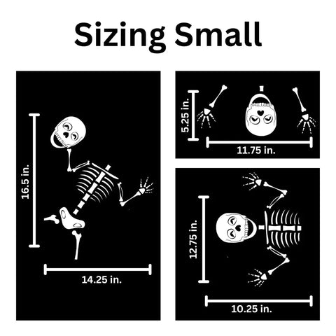 Halloween Wall or Door Decal - "Skeletons" | Made in USA |Peel and Stick Removable Vinyl (Skeletons, Small) Chatelet Manufacturing 
