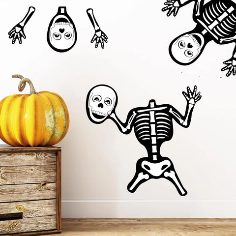 Halloween Wall or Door Decal - "Skeletons" | Made in USA |Peel and Stick Removable Vinyl (Skeletons, Small) Chatelet Manufacturing 