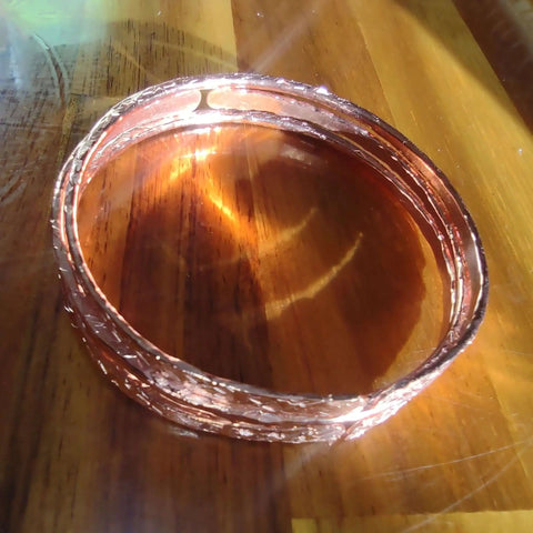 Hammered Double Angle Stackable Bangles – Handcrafted Artisan Jewelry | Made in USA Alexa Martha Designs  Bangles /Bracelets