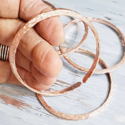 Hammered Double Angle Stackable Bangles – Handcrafted Artisan Jewelry | Made in USA Alexa Martha Designs  Bangles /Bracelets