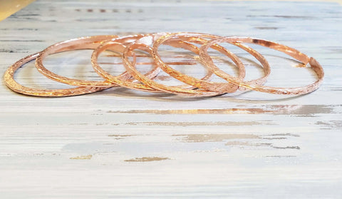 Hammered Double Angle Stackable Bangles – Handcrafted Artisan Jewelry | Made in USA Alexa Martha Designs  Bangles /Bracelets