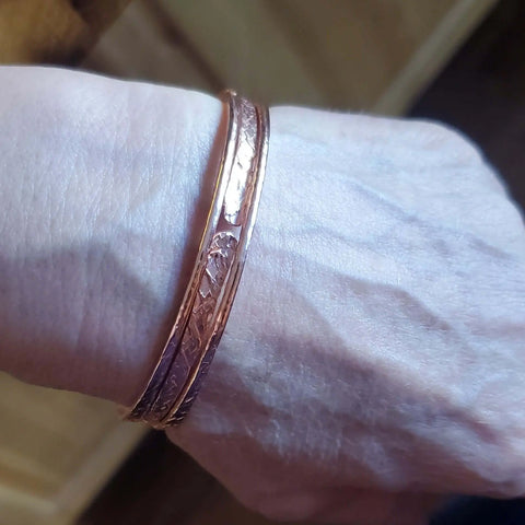 Hammered Double Angle Stackable Bangles – Handcrafted Artisan Jewelry | Made in USA Alexa Martha Designs  Bangles /Bracelets