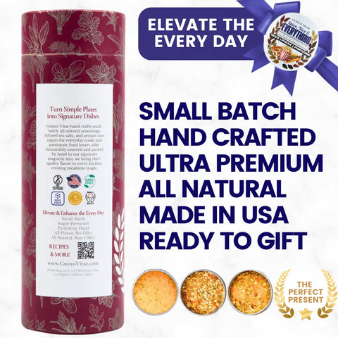 Hand-Crafted Spice Gift Set Trio – Taco, Pizza & Popcorn Seasonings | Small-Batch Blend | Made in USA Gustus Vitae  Collections & Gift Sets