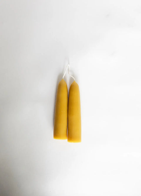 Hand-Dipped 5 Inch Pure Beeswax Candles – Unscented Toxin-Free Set of Two | Made in USA Millstream Home  Candle