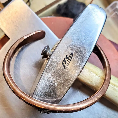 Hand Forged 6-Gauge Copper Cuff Bangle – Alexa Martha | Handmade in USA Alexa Martha Designs  Bracelet