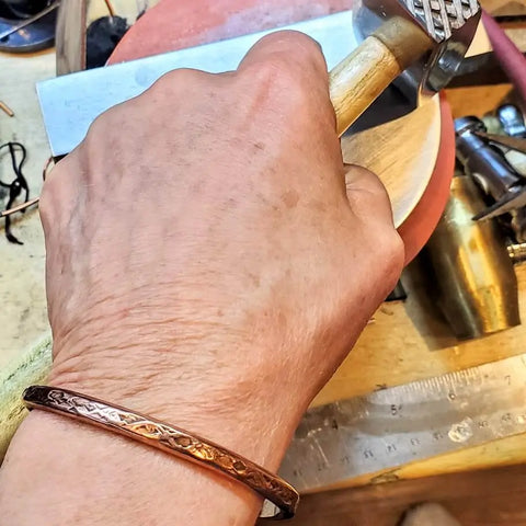 Hand Forged 6-Gauge Copper Cuff Bangle – Alexa Martha | Handmade in USA Alexa Martha Designs  Bracelet