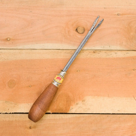 Hand-Forged Forked Straight Weeder Tool – Hickory Handle – Durable Garden Cultivator | Made in USA Piginor by Red Pig Garden Tools 