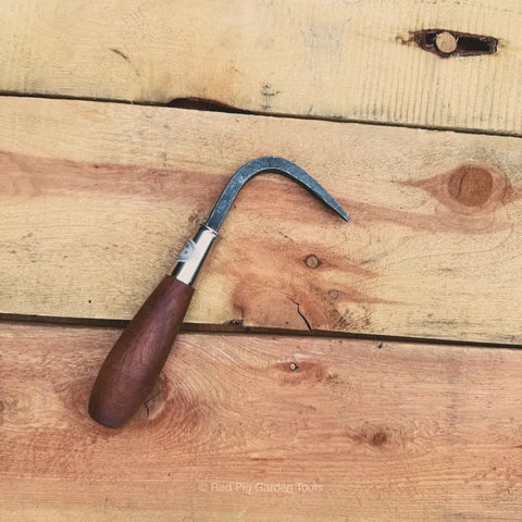 Hand-Forged Root Hook Gardening Tool – Root Loosening & Moss Scraping – Red Pig Garden Tools | Made in USA Piginor by Red Pig Garden Tools 