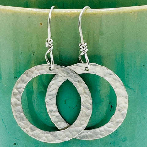 Hand Forged Sterling Silver Hoop Earrings – Artisan Jewelry | Made in USA Janecka 