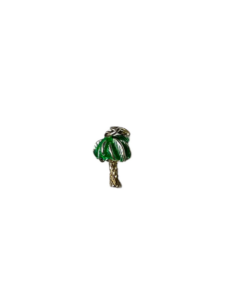Hand-Painted Palm Tree Charm Necklace – 18 Inch Stainless Steel Chain | Coastal Jewelry Made in USA Michelle Marie Boutique  Necklace