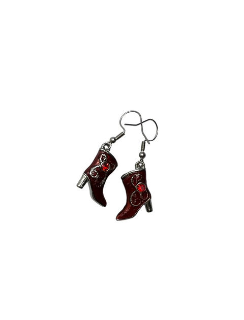 Hand-Painted Red Boot Earrings and Necklace Set – 18 Inch Stainless Steel Chain | Made in USA Michelle Marie Boutique  Jewelry Sets