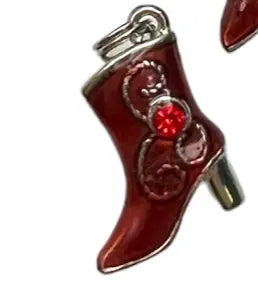 Hand-Painted Red Boot Earrings and Necklace Set – 18 Inch Stainless Steel Chain | Made in USA Michelle Marie Boutique  Jewelry Sets