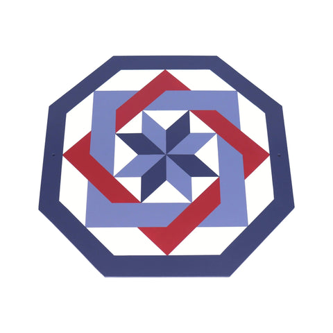 Hand-Painted Red Labyrinth Barn Quilt – 3/8 Inch Plywood Outdoor Wall Art | Handmade in USA by Amish Craftsman Amish Toy Box  Lawn & Patio