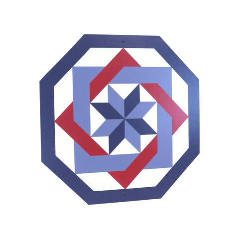 Hand-Painted Red Labyrinth Barn Quilt – 3/8 Inch Plywood Outdoor Wall Art | Handmade in USA by Amish Craftsman Amish Toy Box  Lawn & Patio