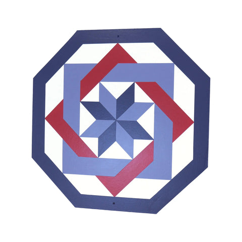 Hand-Painted Red Labyrinth Barn Quilt – 3/8 Inch Plywood Outdoor Wall Art | Handmade in USA by Amish Craftsman Amish Toy Box  Lawn & Patio