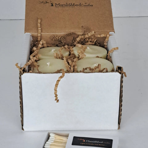 Hand-Poured Apple Harvest Soy Votive Candles 4-Pack – Eco-Friendly Home Fragrance | Made in USA MorninWood Candles  Candles