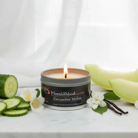 Cucumber Melon - Soy Tin Collection MorninWood Candles  Candles