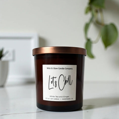 Hand-Poured Soy Wax Candle Gift Set 8.5 oz Six Scents – Luxury Home Fragrances Box | Made in USA Wick and Glow Candle Company™  Candles