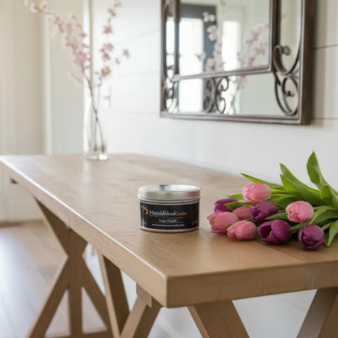 Hand-Poured Tulip Fields Soy Candle 7 Oz – Eco-Friendly Cotton Wick Home Fragrance | Made in USA MorninWood Candles  Candles