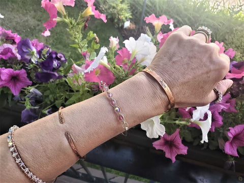 Hand-Stamped Mom Copper Cuff Bracelet – Adjustable 16-Gauge Bangle | Made in USA Alexa Martha Designs  Bangles /Bracelets