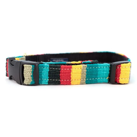 Hand-Woven Beach Pattern Side-Release Dog Collar – Durable Nylon with Brass Hardware | Made in USA Auburn Leathercrafters  item