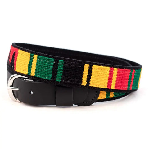 Hand-Woven Cotton Webbing Belt With Leather Ends – Durable Casual Belt 1.25 Inch Width | Made in USA Auburn Leathercrafters  item