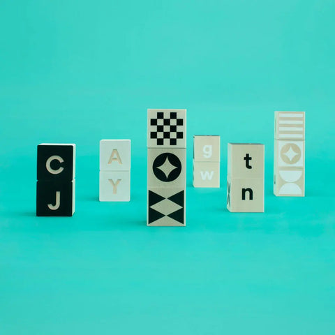 Handcrafted 1.75 Inch Wooden Alphabet Blocks for Toddlers by Uncle Goose | Made in USA Uncle Goose  Grow