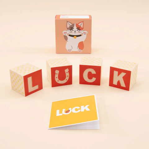 Handcrafted 1.75 Inch Wooden Maneki Neko Luck, Cat Puzzle for Kids Ages 2+ | Made in USA Uncle Goose  Decor