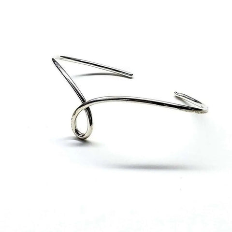 Handcrafted 12 Gauge Sterling Silver Teardrop Cuff Bracelet – Reversible Design | Made in USA Alexa Martha Designs  Bangles /Bracelets