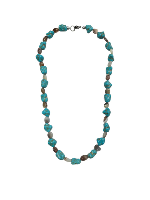 Handcrafted 20 Inch Turquoise Stone Necklace for Men – Southwestern Style Jewelry | Made in USA Michelle Marie Boutique  Necklace