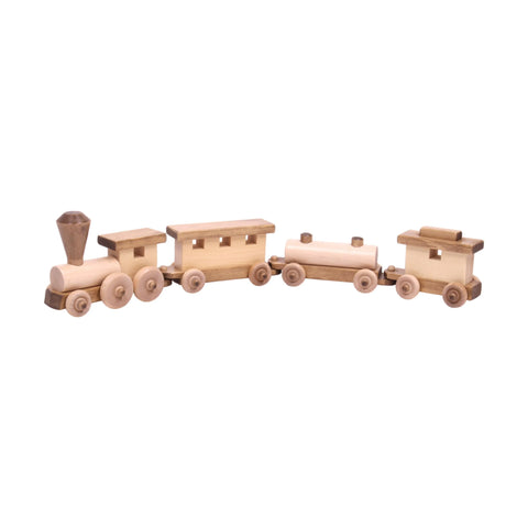 Handcrafted 24 Inch Wooden Toy Train Set – Solid Pine Kids Play Train with Rolling Wheels | Made in USA Amish Toy Box  Wooden Toys,Trains, Trucks and Things