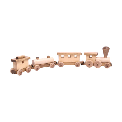 Handcrafted 24 Inch Wooden Toy Train Set – Solid Pine Kids Play Train with Rolling Wheels | Made in USA Amish Toy Box  Wooden Toys,Trains, Trucks and Things