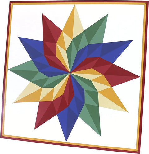 Handcrafted 36 Inch by 36 Inch Dahlia Sunburst Barn Quilt Sign – Vibrant Outdoor Wall Art | Made in USA Amish Toy Box  Lawn & Patio