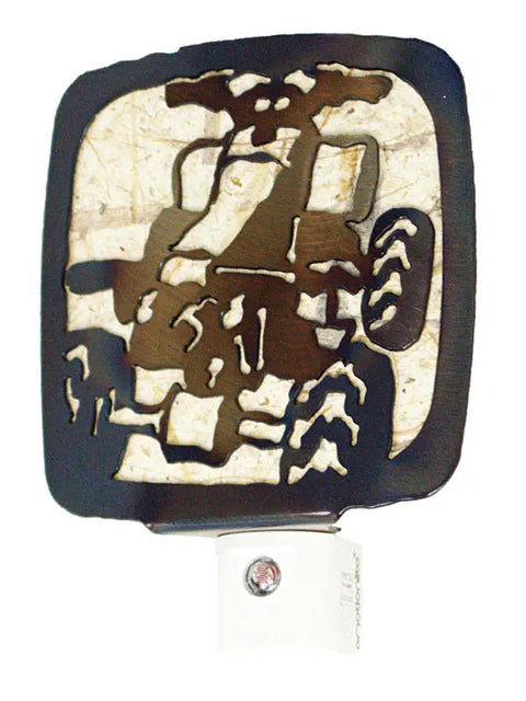 Handcrafted 4 Wheeler Night Light – Automatic Glow – Rustic Metal Decor | Made in USA – Veteran Owned Knights Home Decor  item
