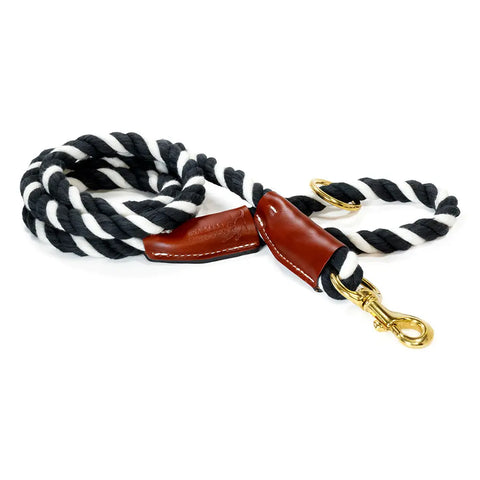 Handcrafted 6 Ft Cotton Rope Dog Leash – Soft Durable Natural Fiber with Leather Accents | Made in USA Auburn Leathercrafters  item