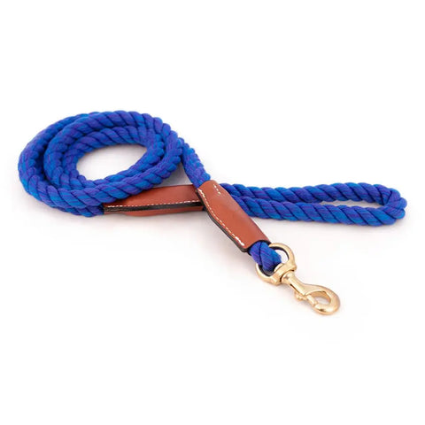 Handcrafted 6 Ft Cotton Rope Dog Leash – Soft Durable Natural Fiber with Leather Accents | Made in USA Auburn Leathercrafters  item