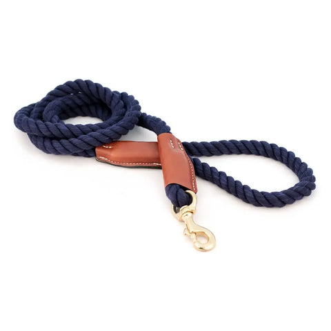 Handcrafted 6 Ft Cotton Rope Dog Leash – Soft Durable Natural Fiber with Leather Accents | Made in USA Auburn Leathercrafters  item