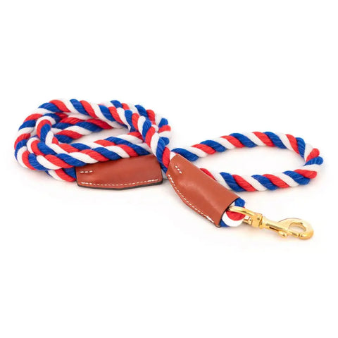 Handcrafted 6 Ft Cotton Rope Dog Leash – Soft Durable Natural Fiber with Leather Accents | Made in USA Auburn Leathercrafters  item
