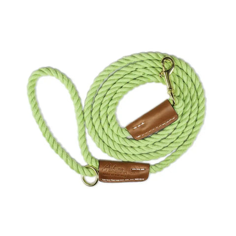 Handcrafted 6 Ft Cotton Rope Dog Leash – Soft Durable Natural Fiber with Leather Accents | Made in USA Auburn Leathercrafters  item