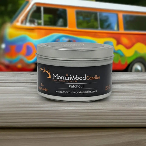 Handcrafted 6 oz Soy Patchouli Candle – Natural Aromatherapy Scent – MorninWood Candles | Made in USA MorninWood Candles  Candles