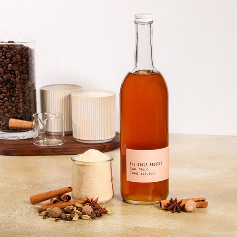 Handcrafted 750mL Chai Spice Syrup – Natural Ingredients – Coffee & Cocktail Enhancer | Made in USA The Syrup Project 