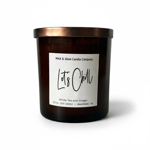 Handcrafted 8.5 oz Luxury Scented Soy Wax Candle with Bergamot Notes - Wick and Glow Brand | Made in USA Wick and Glow Candle Company™  Candles