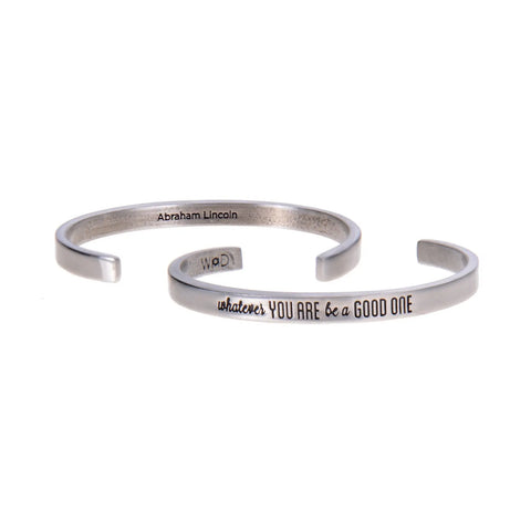 Handcrafted Abraham Lincoln Quote Cuff Bracelet – Recycled Pewter Inspirational Jewelry | Made in USA Whitney Howard Designs  Cuff Bracelets