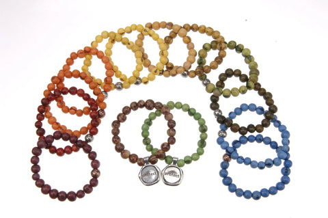 Handcrafted Acai Berry Seed Bracelet – Unique Natural Bead Jewelry with Pewter Charm | Made in USA Whitney Howard Designs  World Beads