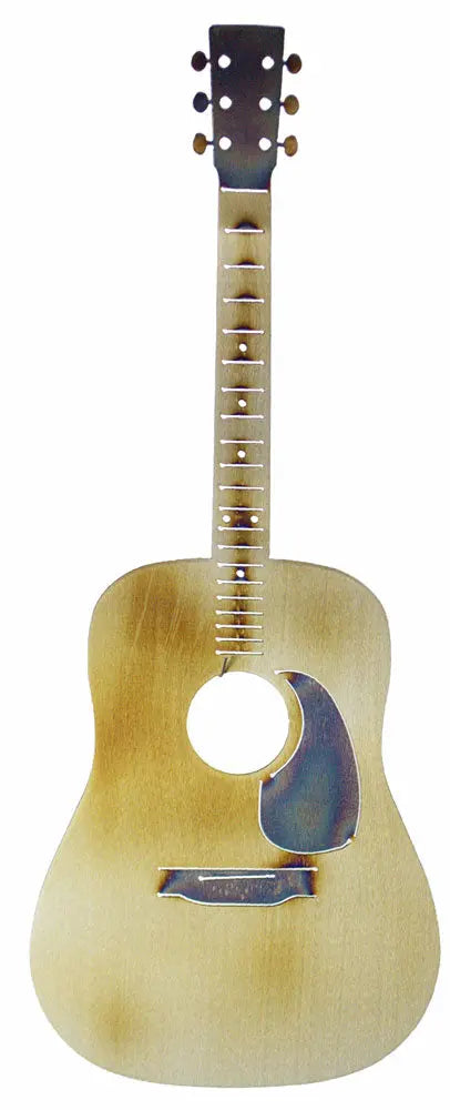 Handcrafted Acoustic Guitar Metal Wall Art – Rustic Music Decor | Made in USA – Veteran Owned Knights Home Decor  item