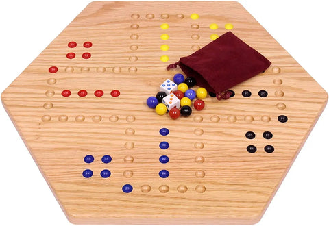 Handcrafted Aggravation Marble Board Game – Double-Sided Classic Family Fun | Made in USA Amish Toy Box  Wooden Toys,Games and Puzzles