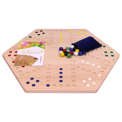 Handcrafted Aggravation Marble Board Game – Double-Sided Classic Family Fun | Made in USA Amish Toy Box  Wooden Toys,Games and Puzzles