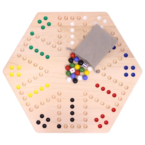 Handcrafted Aggravation Marble Board Game – Double-Sided Classic Family Fun | Made in USA Amish Toy Box  Wooden Toys,Games and Puzzles